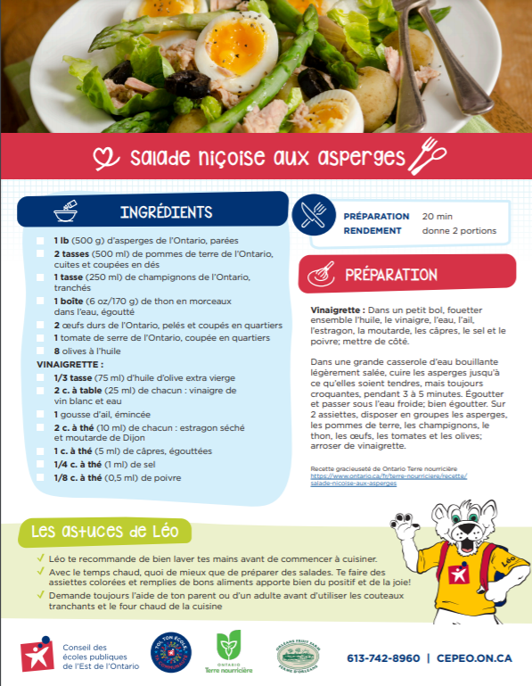 salade niçoise aux asperges