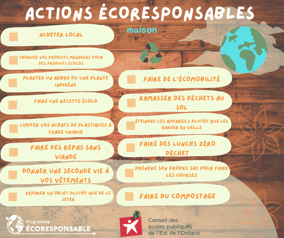 Actions écoresponsables 